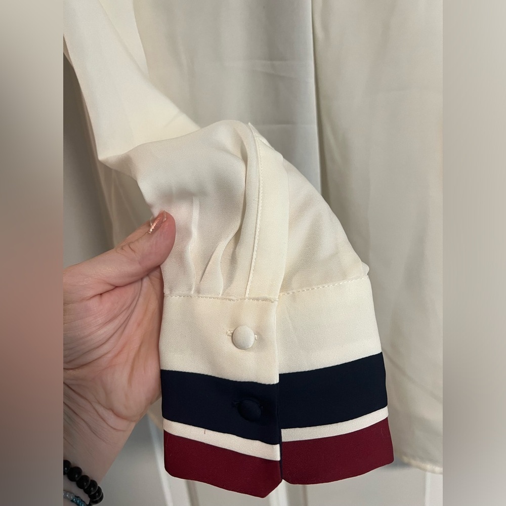 The Limited Cream Blouse with Black and Red Accents - Picture 4 of 6